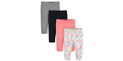 Gerber Baby Girls Colorful Pants, 4-pack