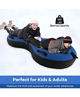 Sugift 80 Inch 2-Person Inflatable Snow Sled for Kids and Adults