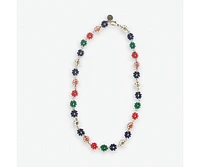 Ink + Alloy Amanda Multi Color Flowers Beaded Necklace