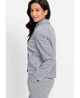 Olsen Women's Puppytooth Cropped Jacket