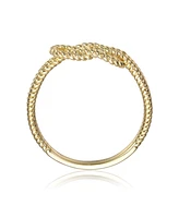 GiGiGirl 14K Gold Plated/White Plated Cubic Zirconia Cocktail Ring