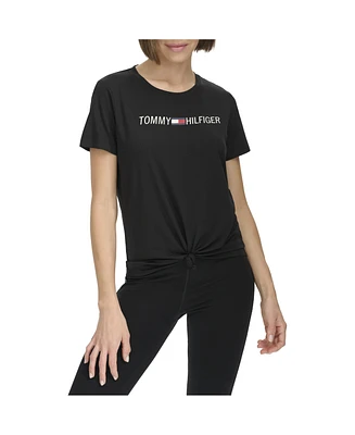 Tommy Hilfiger Women's Knot Front Logo T-Shirt