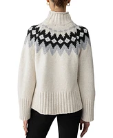 Sanctuary Women's Tis The Season Fair Isle Turtleneck Sweater