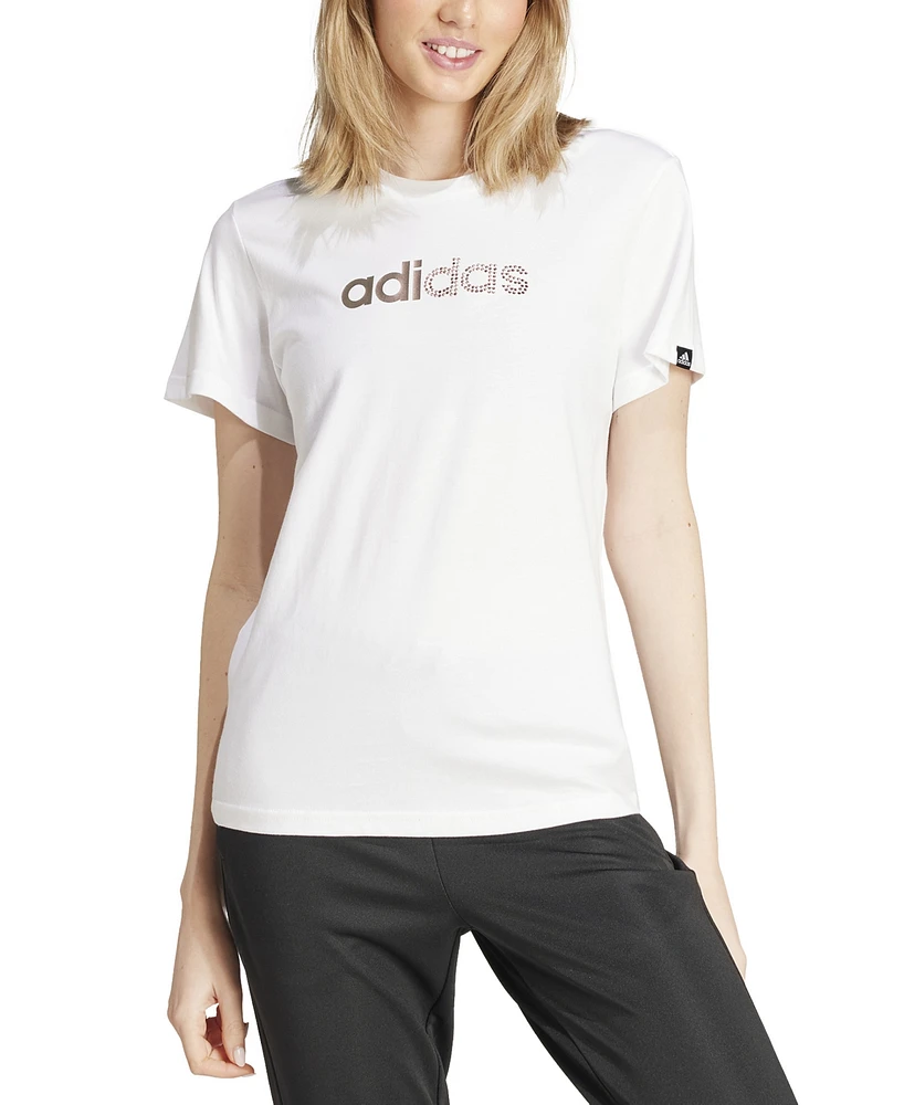 adidas Women's Cotton Holiday Graphic Crewneck Tee