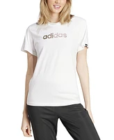 adidas Women's Cotton Holiday Graphic Crewneck Tee