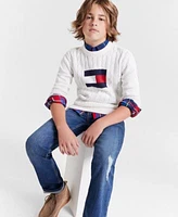 Tommy Hilfiger Big Boys Flag Crewneck Sweater Plaid Shirt Stretch Jeans