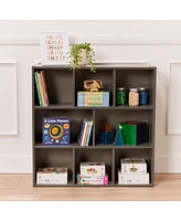 ECR4Kids Streamline 8-Compartment Storage Cabinet, 36in, Grey Wash