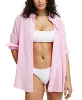 Cotton On Women's Swing Beach Cover Up Shirt