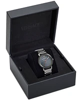 Versace Men's Swiss Gunmetal Ion Plated Stainless Steel Bracelet Watch 40mm