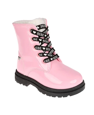 Bebe Toddler Girls Lace Up Heart Rivet Boot