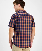 Club Room Men's Gin Regular-Fit Plaid Button-Down Shirt, Created for Macy's