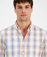 Club Room Men's Odulls Regular-Fit Plaid Button-Down Shirt, Created for Macy's