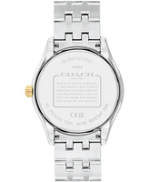 Coach Unisex Brooks Two-Tone Stainless Steel and Crystals Bracelet Watch 38mm
