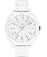 Coach Women's Kitt White Ceramic Bracelet Watch 38mm