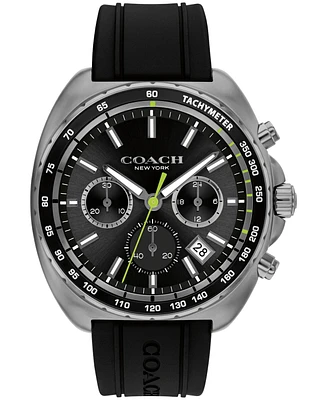 Coach Men's Charter Silicone Strap Watch 44.5mm