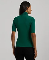 Lauren Ralph Women's Stretch Jersey Turtleneck