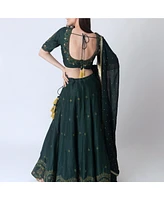 Raas Women's Green Lehenga Choli Set