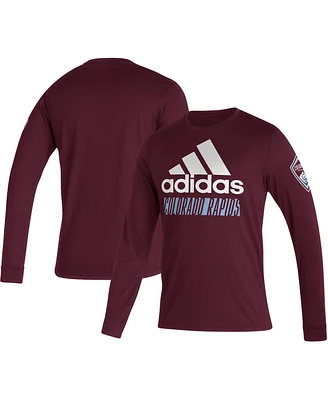 Adidas Men's Burgundy Colorado Rapids Vintage Performance Long Sleeve T-Shirt