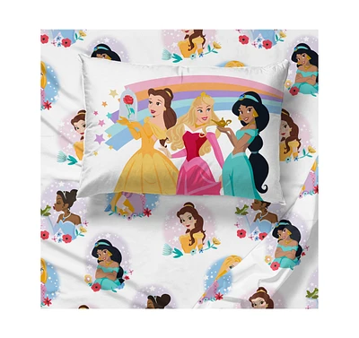 Sunny Side Up Disney Princess Rainbow Stars Sheet Set
