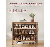 Slickblue 3-Tier Shoe Cabinet with Height-Adjustable Shelf