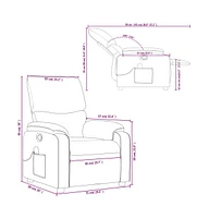 vidaXL Massage Recliner Chair Fabric