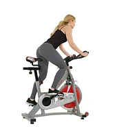 Sunny Health & Fitness Indoor Cycling Exercise Bike Workout Machine Stationary Bike with 40 Lb Flywheel and Dual Felt Resistance - Pro / Pro Ii