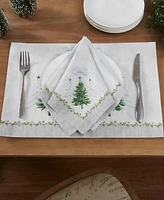 Avanti Trees Polyester 4 Piece Napkins, 18" x 18''