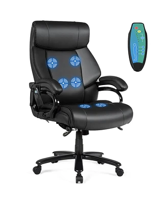 Sugift 400lb Pu Leather Massage Office Chair