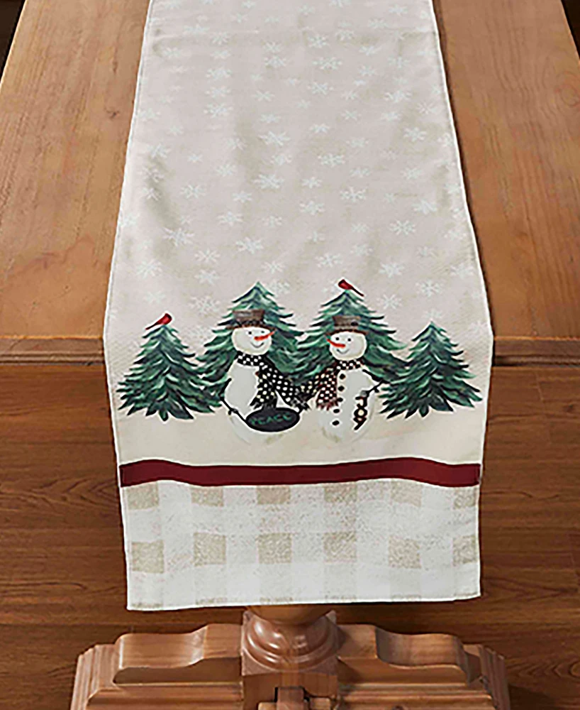 Avanti Country Snowman Polyester Runner, 14" x 72"