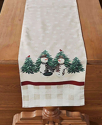 Avanti Country Snowman Polyester Runner, 14" x 72"