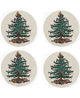 Spode Christmas Tree Polyester 4 Piece Placemat, 15" x 15"