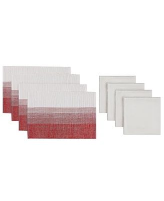 Avanti Ombre Ivy Polyester 8 Piece Placemats/Napkins Set