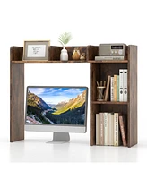 Costway Desk Bookshelf Desktop Storage Organizer Display Shelf Rack Dorm Office