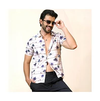 Men's Ivory White Desert Palm Shirt
