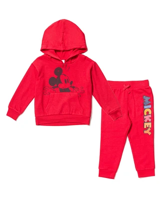 Disney Baby Boys Mickey Mouse Baby Fleece Pullover Hoodie and Jogger Pants Set to