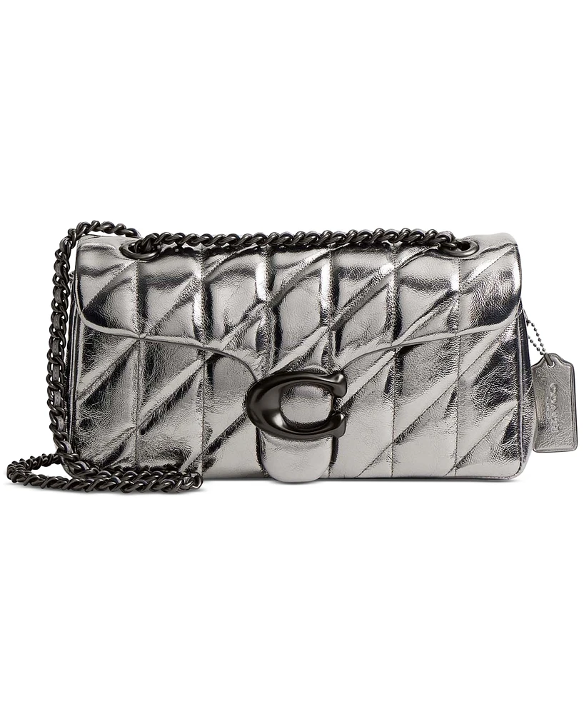 Coach Metallic Leather Quilted Tabby Shoulder Bag 26