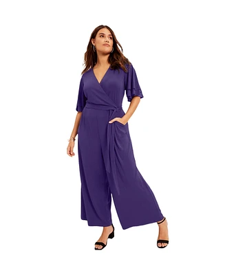 June + Vie Plus Wide-Leg Jumpsuit