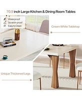 Tribesigns Modern Dining Table for 6-8 People, 70.87" Large Kitchen Table with Sturdy Legs, Rectangle Dinner Table Kitchen & Dining Room Furniture