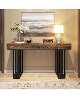 Tribesigns 55" Console Table for Entryway, Hallway Table with Stylish Metal Frame, Sofa Foyer Table for Living Room,Entrance