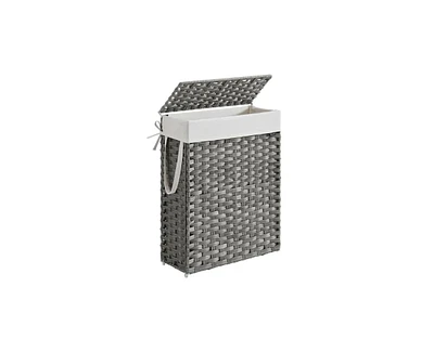 Slickblue Slim Laundry Hamper with Lid Compact and Stylish for Efficient Storage