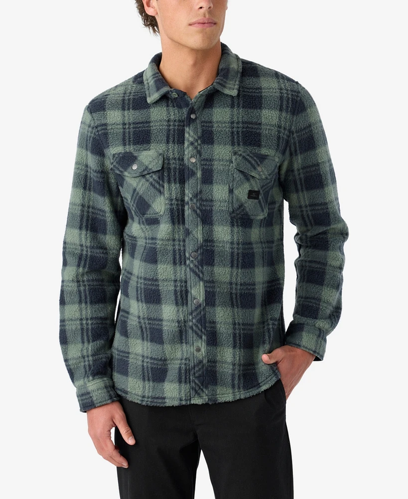 O'Neill Men's Glacier Plaid High Pile Super Button Shirt