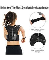 Sugift 30LBS Workout Weighted Vest with Mesh Bag Adjustable Buckle-30 lbs