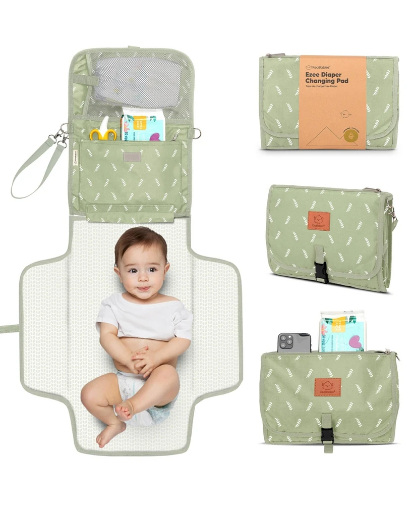 KeaBabies Ezee Diaper Changing Pad, Portable Mat, Waterproof Foldable Pad
