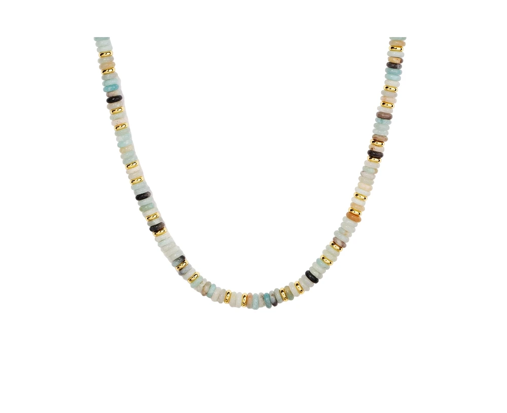 Little Sky Stone Lila Sterling Silver Mixed Gemstone Multicolor Beaded Necklace