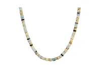 Little Sky Stone Lila Sterling Silver Mixed Gemstone Multicolor Beaded Necklace