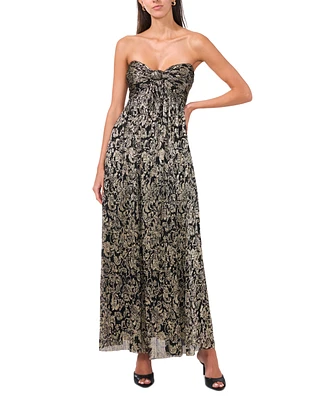 Parker Women's The Piper Metallic-Print Strapless Maxi Dress