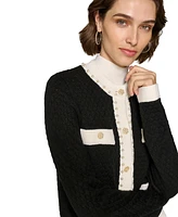 Karl Lagerfeld Paris Women's Four-Pocket Cardigan