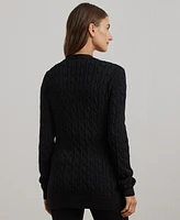 Lauren Ralph Women's Metallic Cable-Knit Cardigan