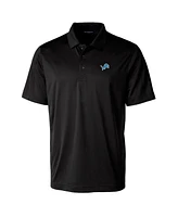 Cutter & Buck Men's Black Detroit Lions Prospect Textured Stretch Polo