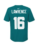 Nike Big Boys and Girls Trevor Lawrence Teal Jacksonville Jaguars Player Pride Name Number T-Shirt